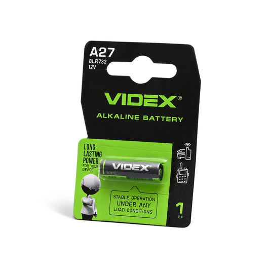 VIDEX A27 alkaline battery, 12 V – 1 pc – official VIDEX image 1