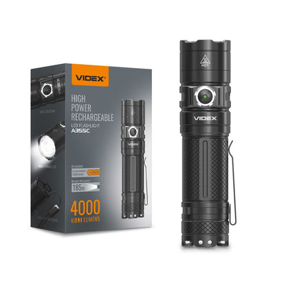LED Portable Flashlight VIDEX VLF-A355C 4000 Lm 5000K – official image 1