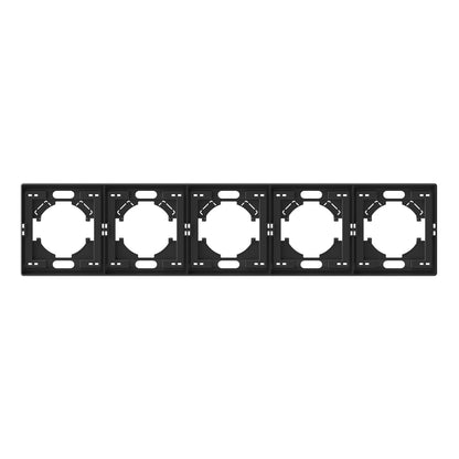 VIDEX NOTA 5-Gang Horizontal Frame – Coal Black – image 1