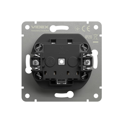 VIDEX NOTA Single Schuko Socket – Coal Black – image 4