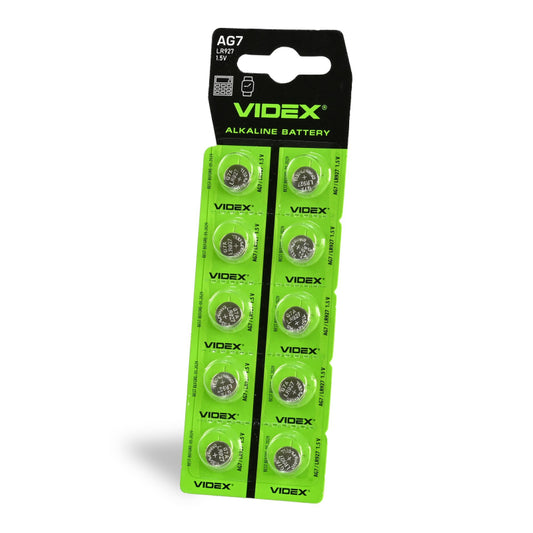 VIDEX AG7/LR926 alkaline button batteries, 1.5 V – 10-pack – official VIDEX image 1