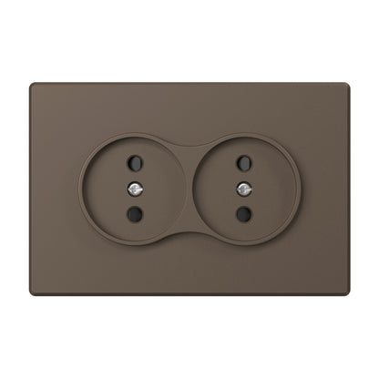 VIDEX NOTA Double Socket without Grounding – Mokko – image 2