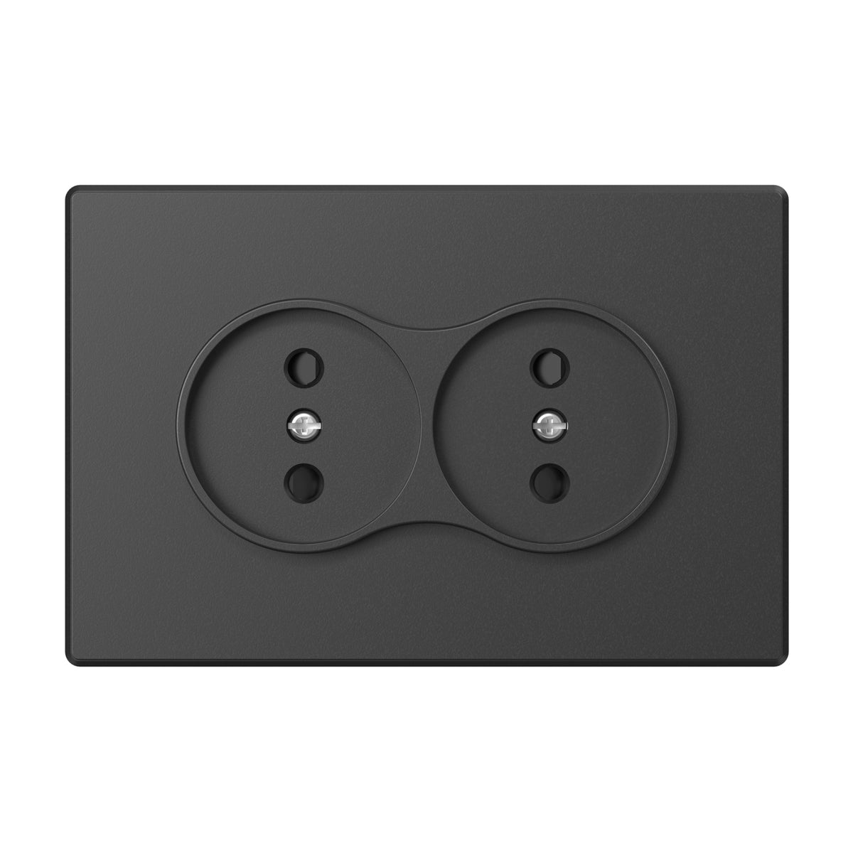 VIDEX NOTA Double Socket without Grounding – Coal Black – image 2