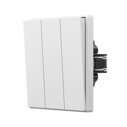 VIDEX NOTA 3-Gang One-Way Switch – White Matte – image 1