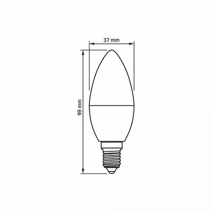 VIDEX C37 LED bulb 4 W E14, 3000 K – official product image 3