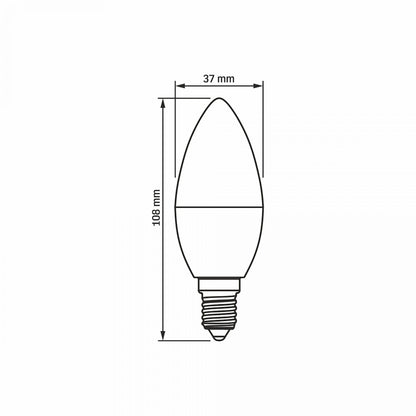 VIDEX C37 LED bulb 7 W E14, 3000 K – official product image 3