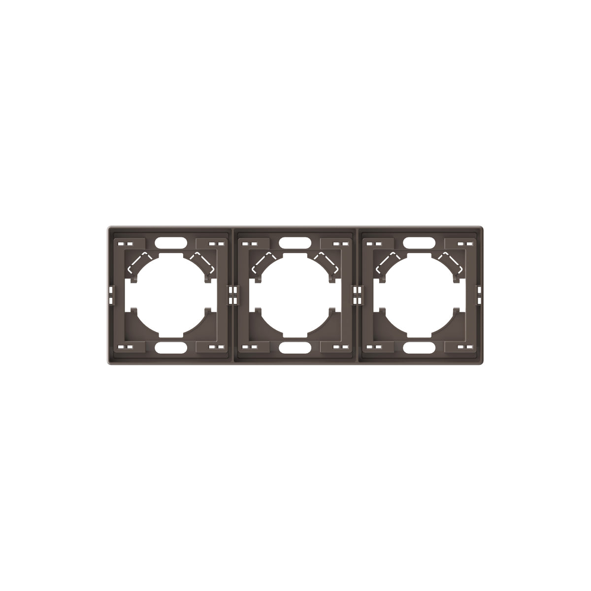 VIDEX NOTA 3-Gang Horizontal Frame – Mokko – image 1