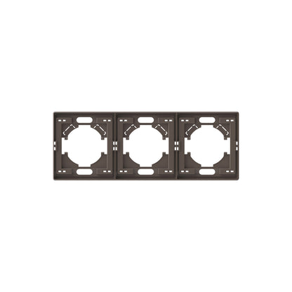 VIDEX NOTA 3-Gang Horizontal Frame – Mokko – image 1