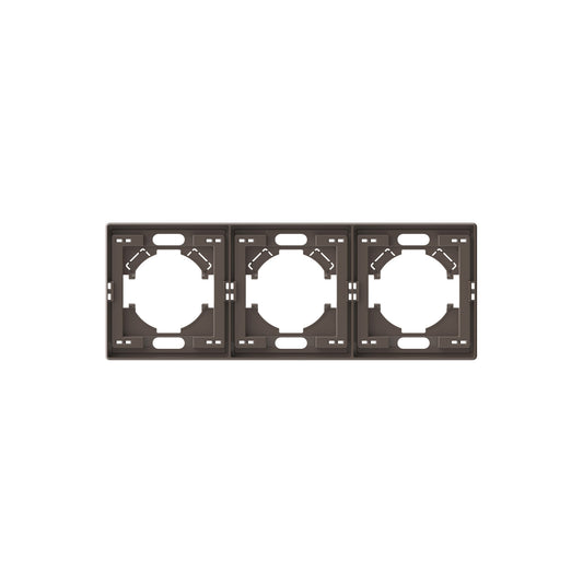 VIDEX NOTA 3-Gang Horizontal Frame – Mokko – image 1