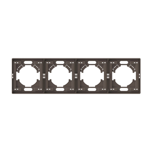 VIDEX NOTA 4-Gang Horizontal Frame – Mokko – image 1