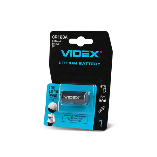 VIDEX CR123A lithium battery, 3 V – 1 pc – official VIDEX image 1