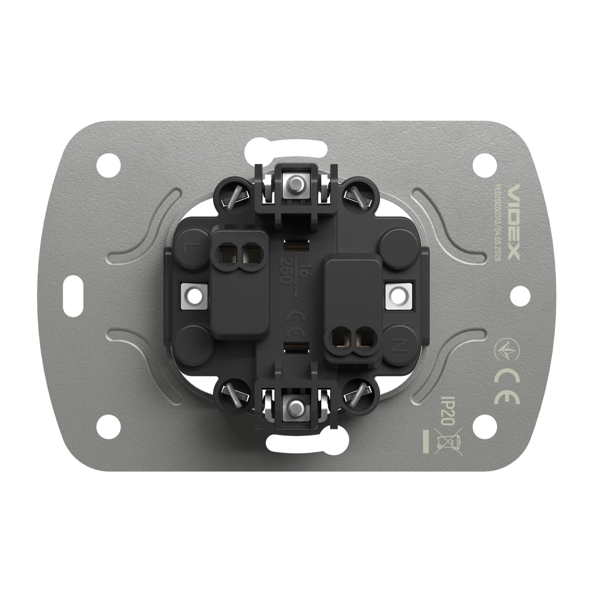 VIDEX NOTA Double Socket without Grounding – White Matte – image 4