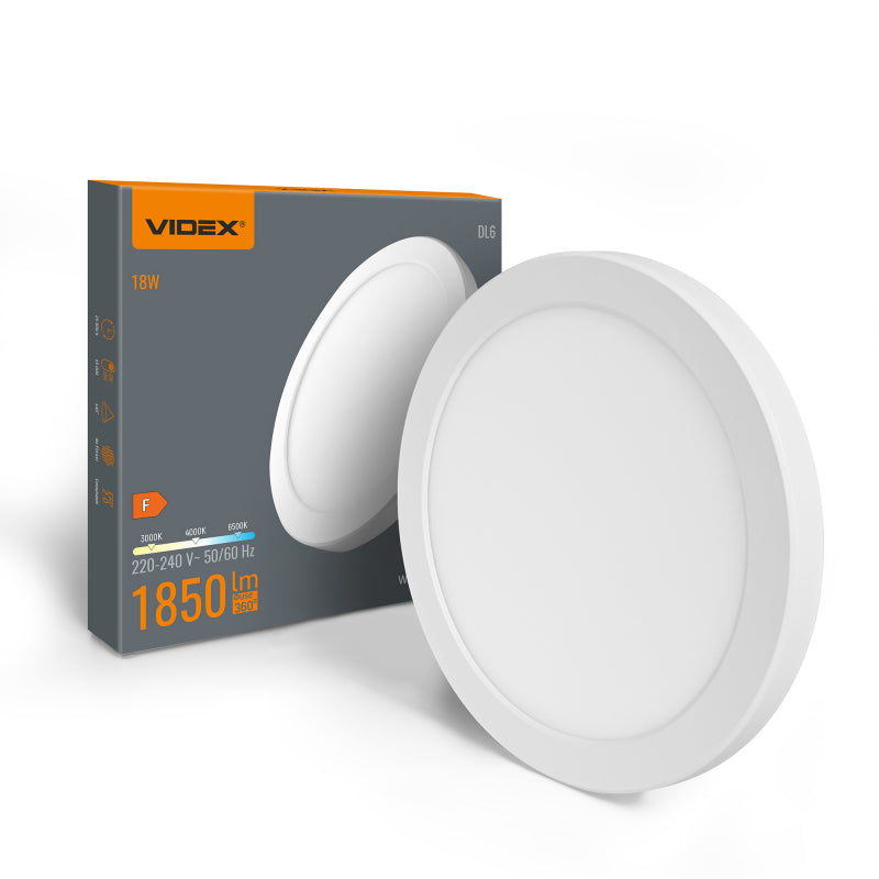 LED laevalgusti VIDEX DL6R 18W 3000K-4000K-65000K 220V valge