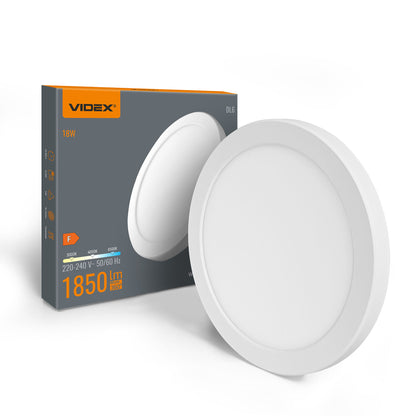 Round LED Ceiling Light VIDEX DL6R 18W 3000K-4000K-6500K - White