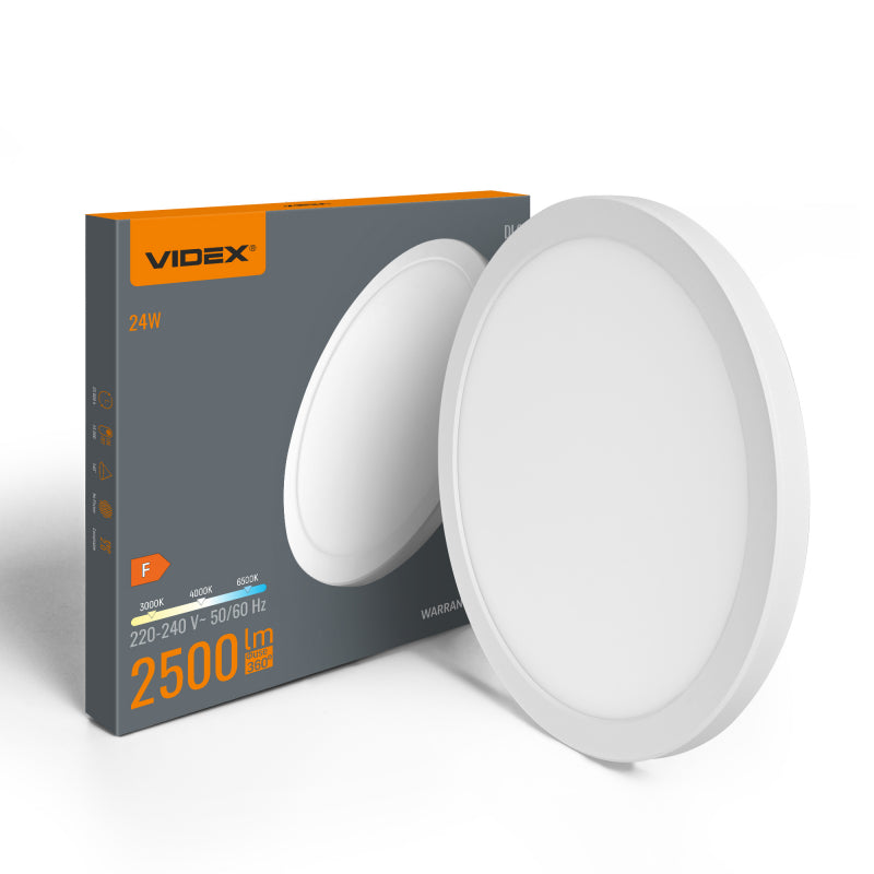LED laevalgusti VIDEX DL6R 24W 3000K-4000K-65000K 220V valge