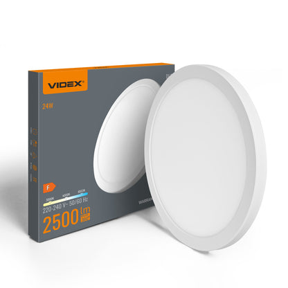 Round LED Ceiling Light VIDEX DL6R 24W 3000K-4000K-6500K - White