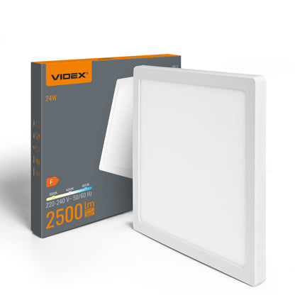 Square LED Ceiling Light VIDEX DL6S 24W 3000K-4000K-6500K - White