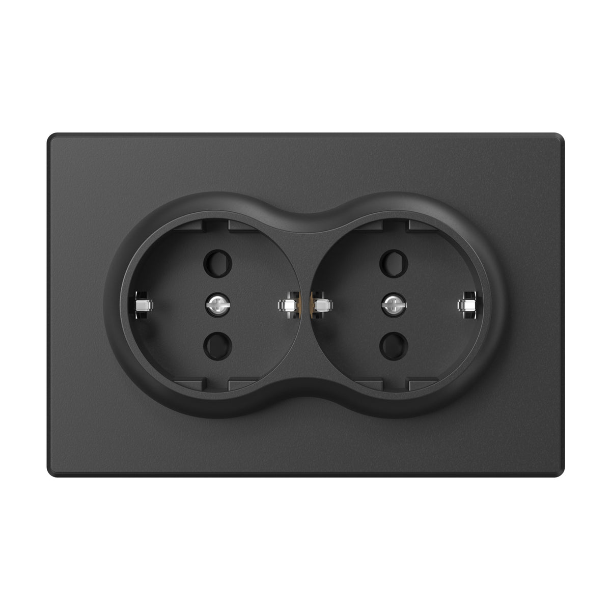 VIDEX NOTA Double Schuko Socket – Coal Black – image 2