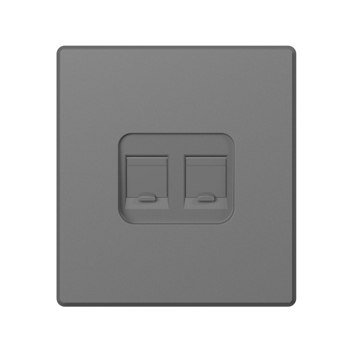 VIDEX NOTA Double CAT6e Data Socket – Grey Graphite – image 2