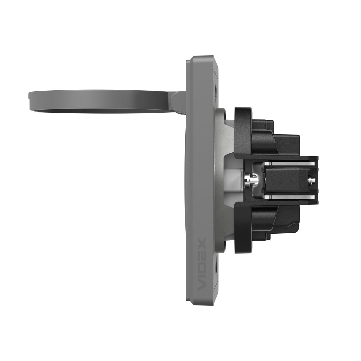 VIDEX NOTA Single Schuko Socket with Cover – Grey Graphite – image 4
