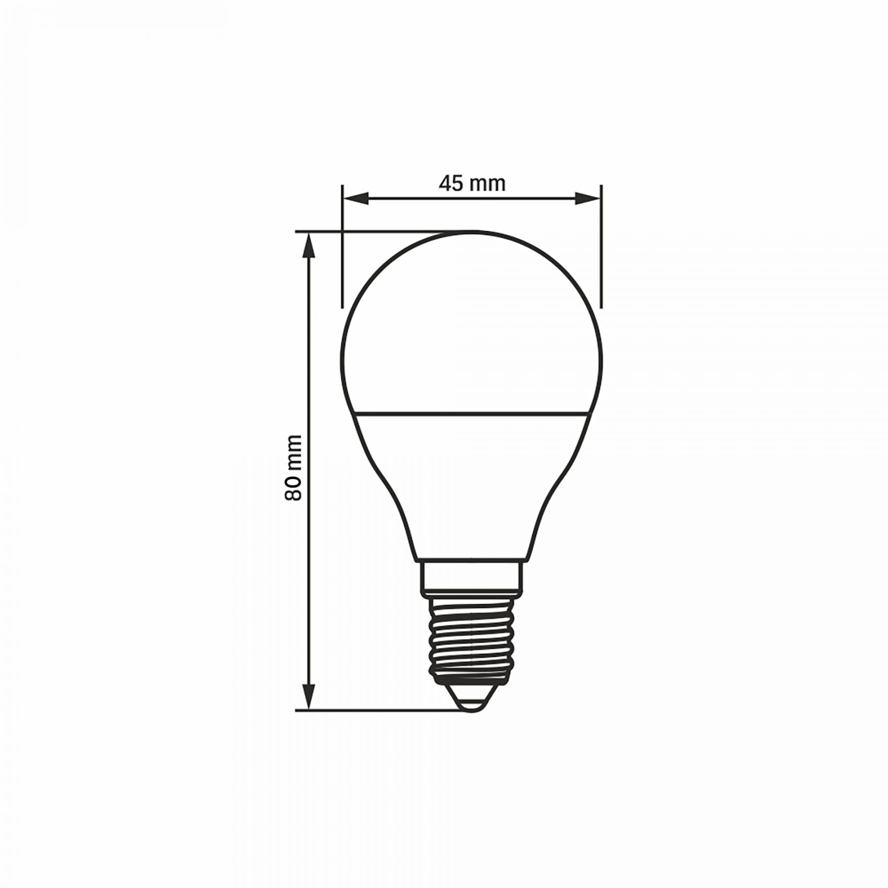 VIDEX G45 LED bulb 4 W E14, 3000 K – official product image 3