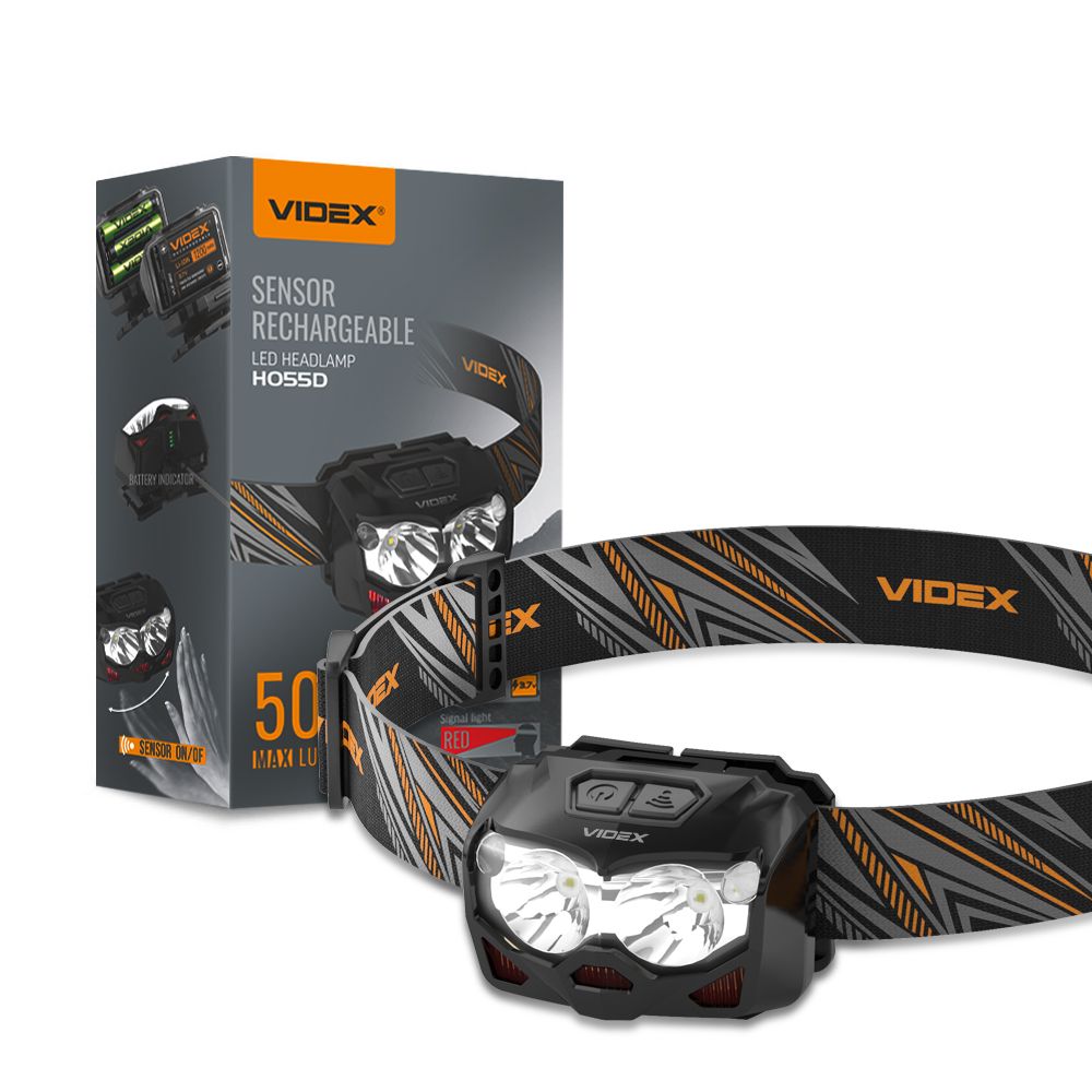 LED Headlamp VIDEX VLF-H055D 500 Lm 5000K – official image 1