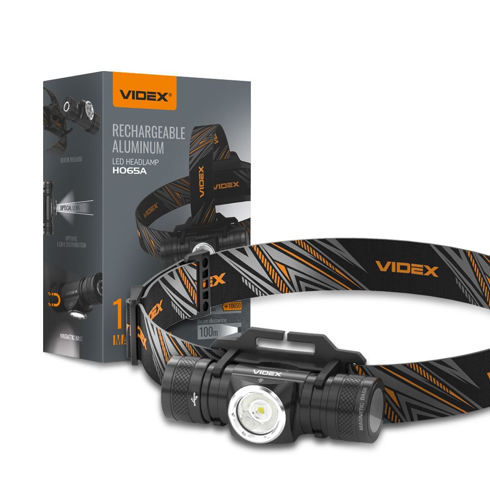 LED Headlamp VIDEX VLF-H065A 1200 Lm 5000K – official image 1