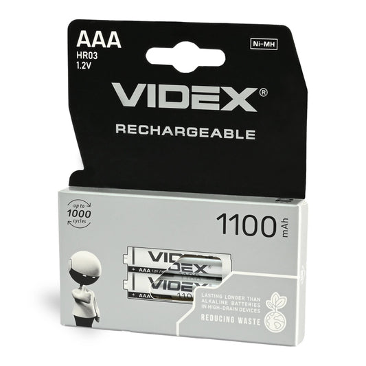 Ni-MH laetav aku VIDEX HR03 1100mAh 2 tk BLISTERPAKENDIS