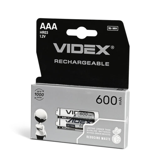 Ni-MH laetav aku VIDEX HR03 600mAh 2 tk BLISTERPAKENDIS