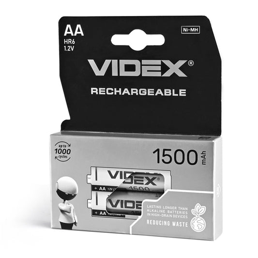Ni-MH laetav aku VIDEX HR6 1500mAh 2 tk BLISTERPAKENDIS