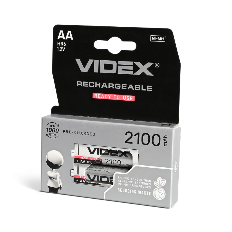 Ni-MH laetav aku VIDEX HR6 2100mAh 2 tk BLISTERPAKENDIS