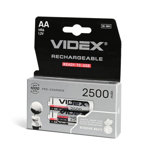 Ni-MH laetav aku VIDEX HR6 2500mAh 2 tk BLISTERPAKENDIS