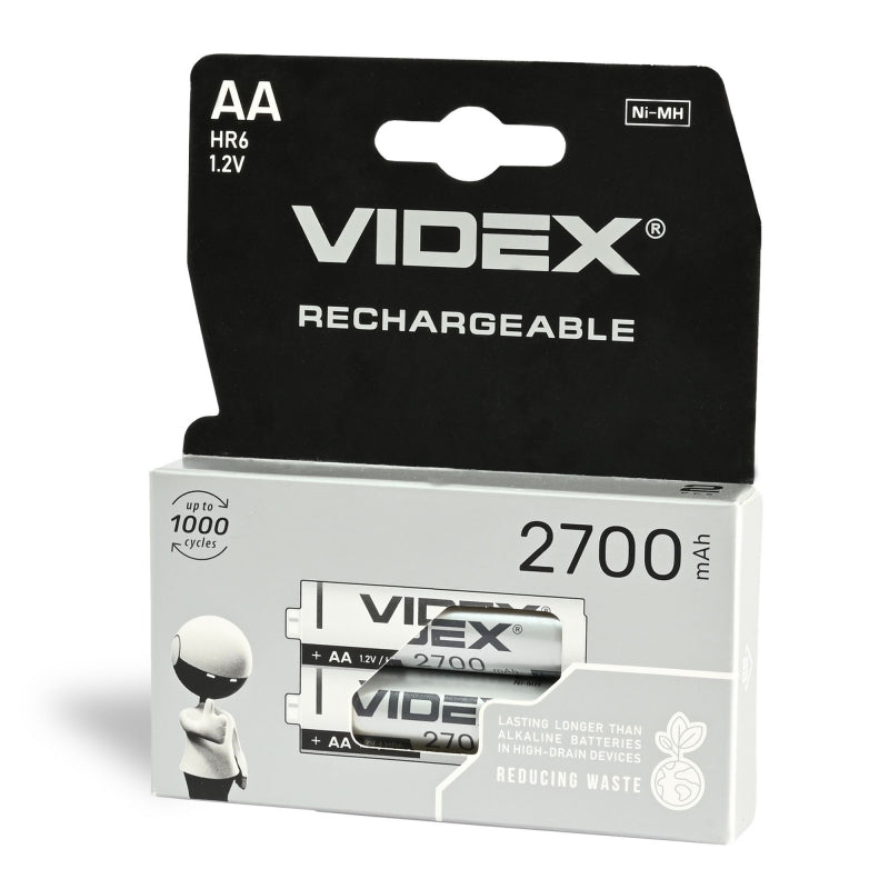 Ni-MH laetav aku VIDEX HR6 2700mAh 2 tk BLISTERPAKENDIS