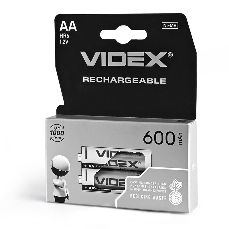 Ni-MH laetav aku VIDEX HR6 600mAh 2 tk BLISTERPAKENDIS