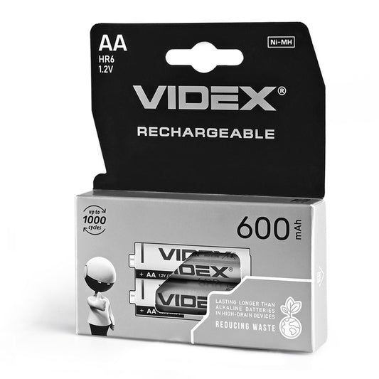Ni-MH laetav aku VIDEX HR6 600mAh 2 tk BLISTERPAKENDIS