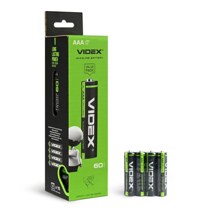 VIDEX LR03/AAA alkaline batteries, 1.5 V – 60-pack – official VIDEX image 2