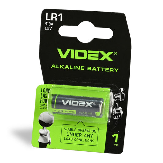 VIDEX LR1 alkaline battery, 1.5 V – 1 pc – official VIDEX image 1