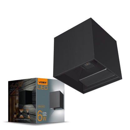VIDEX AR04-062B facade light 6W black — official view 2