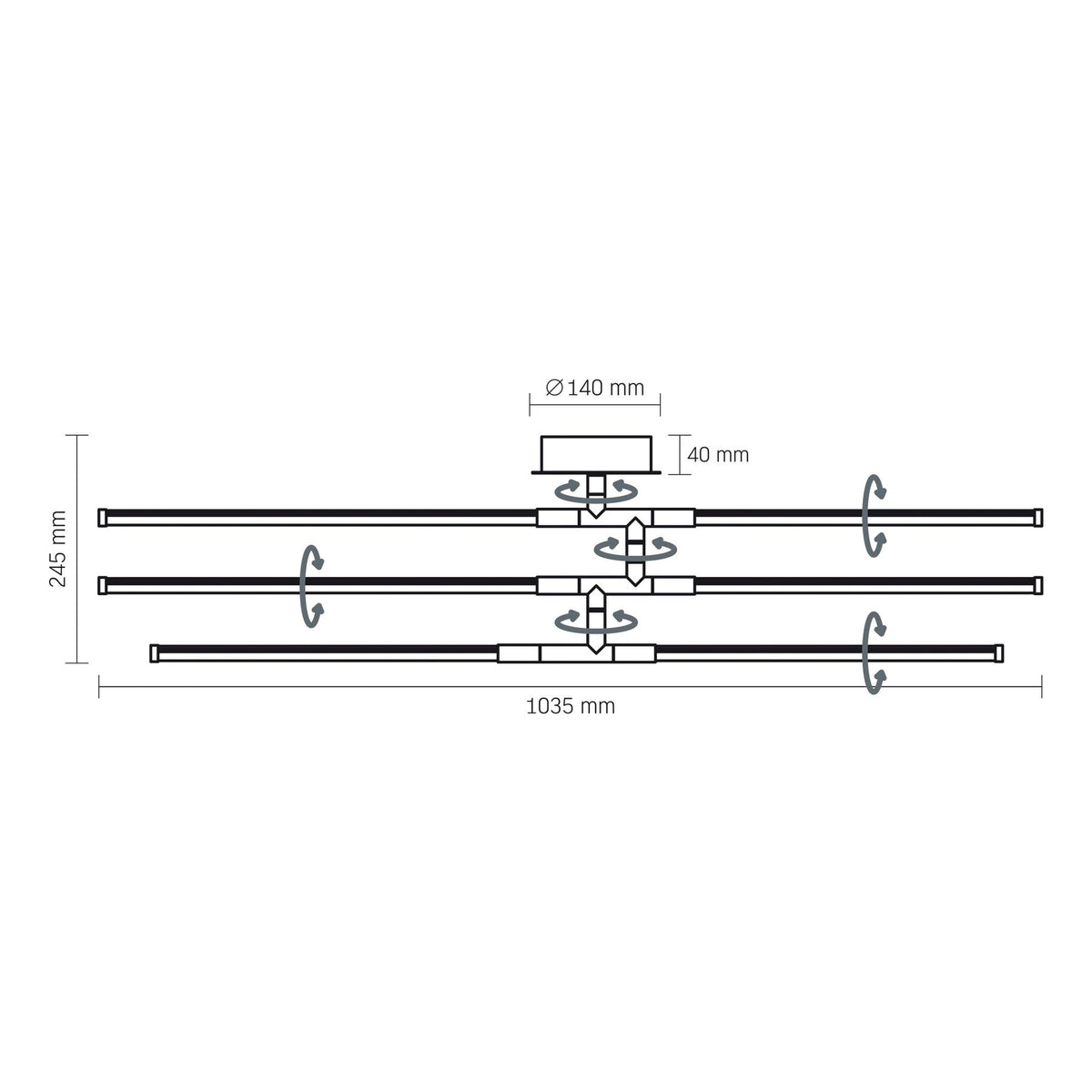 VIDEX CLD013-40CW ceiling light 40W white — official view 14