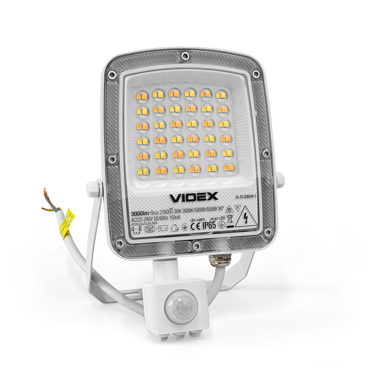 VIDEX F5-030CW-S LED floodlight 30W white — official view 3