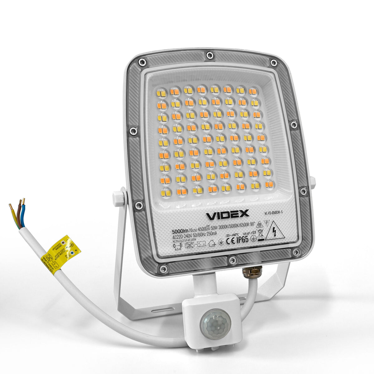 VIDEX F5-050CW-S LED floodlight 50W white — official view 3