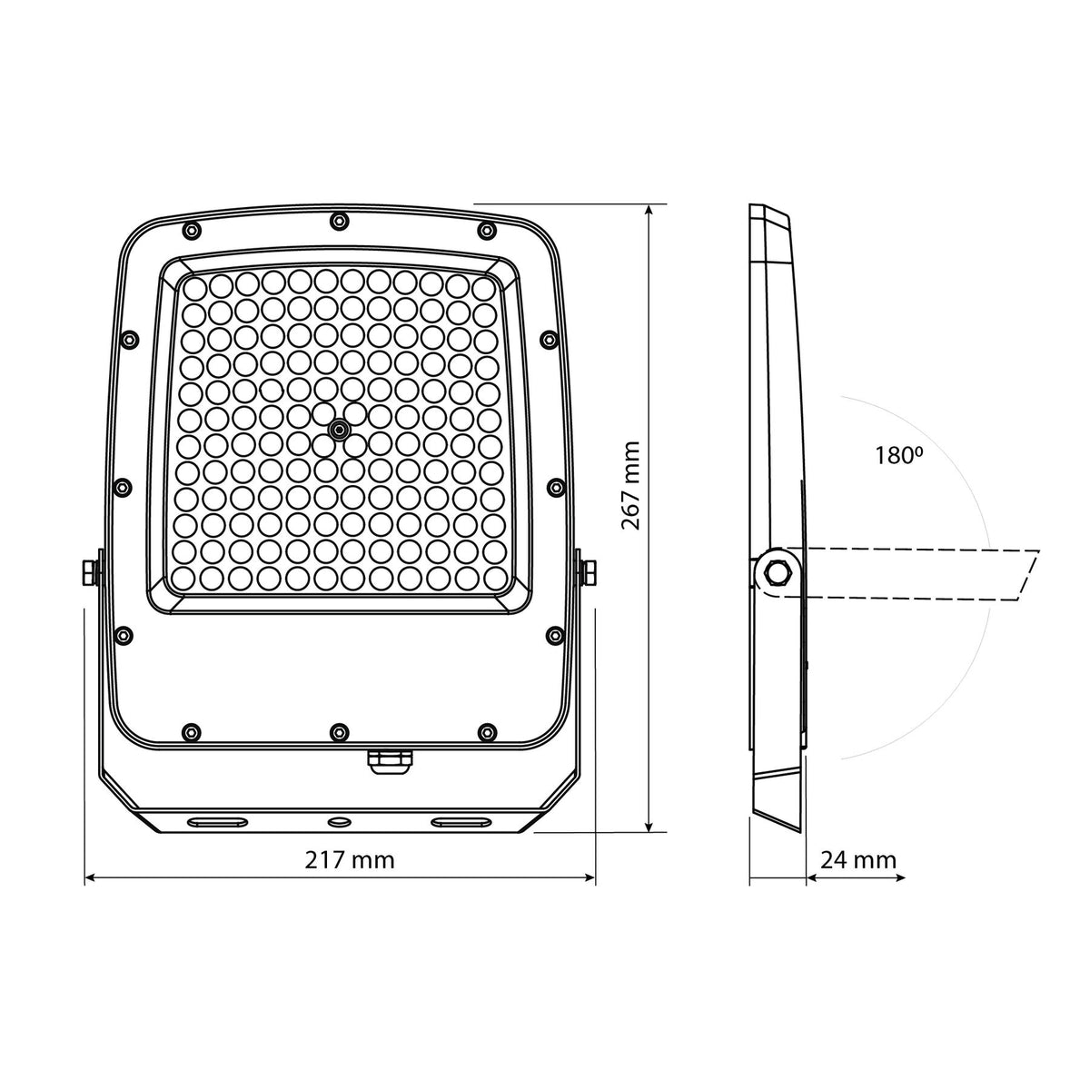 VIDEX F5-100CW LED floodlight 100W white — official view 15