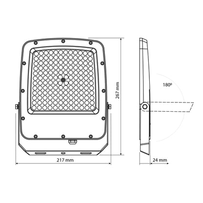VIDEX F5-100CW LED floodlight 100W white — official view 15
