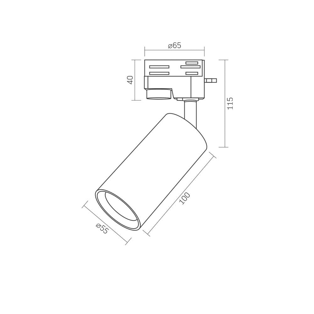 VIDEX SPF06C-W spotlight fixture 30W white — official view 4