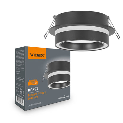 VIDEX SPF34R-B spotlight fixture 30W black — official view 2