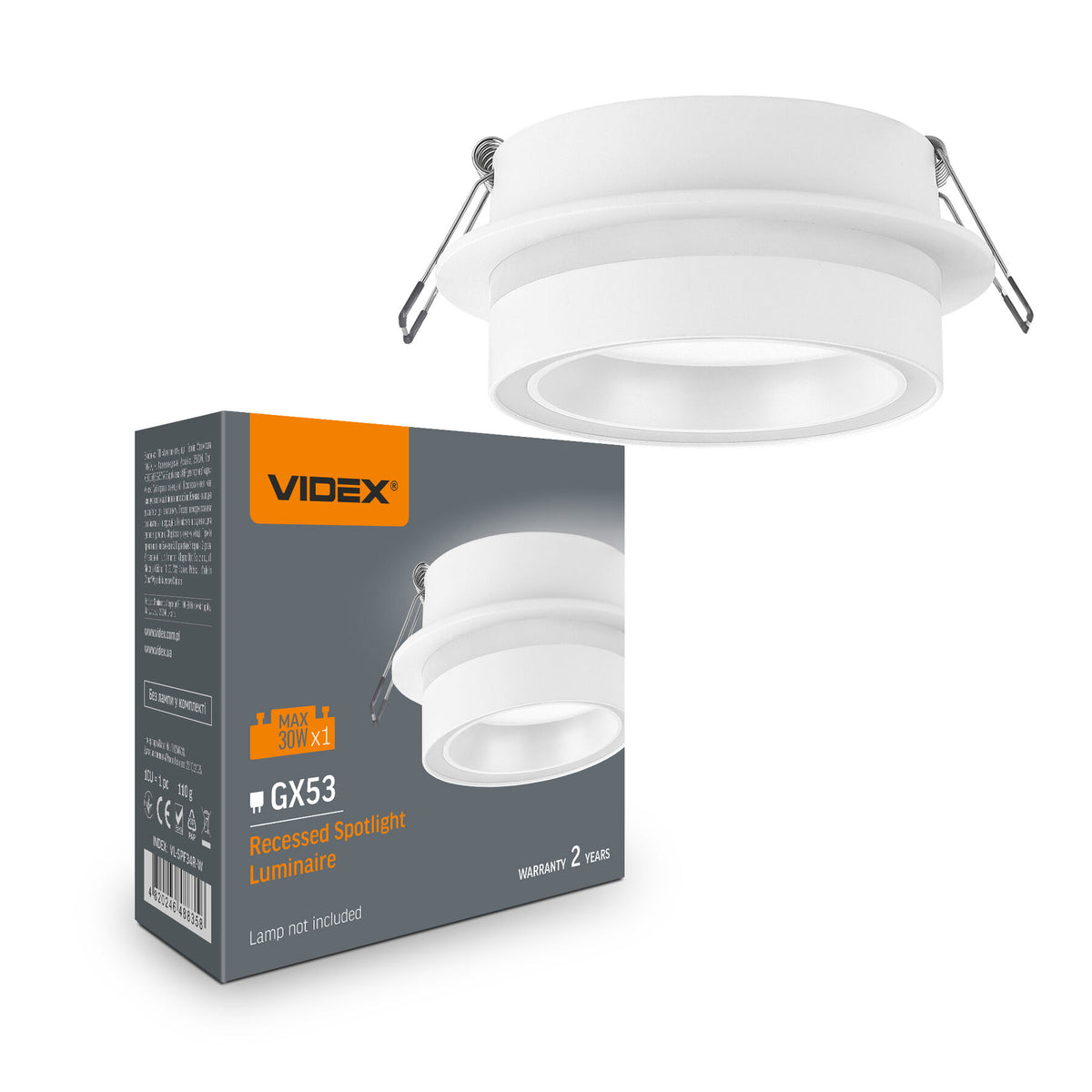 VIDEX SPF34R-W spotlight fixture 30W white — official view 2