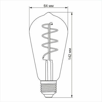 VIDEX ST64FASD-05272 LED bulb 5W E27 2200K — official view 5