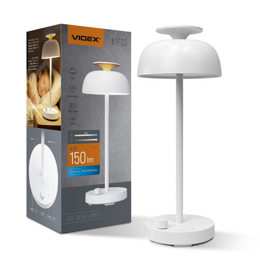 VIDEX TF23W desk lamp 8.5W white — official view 2