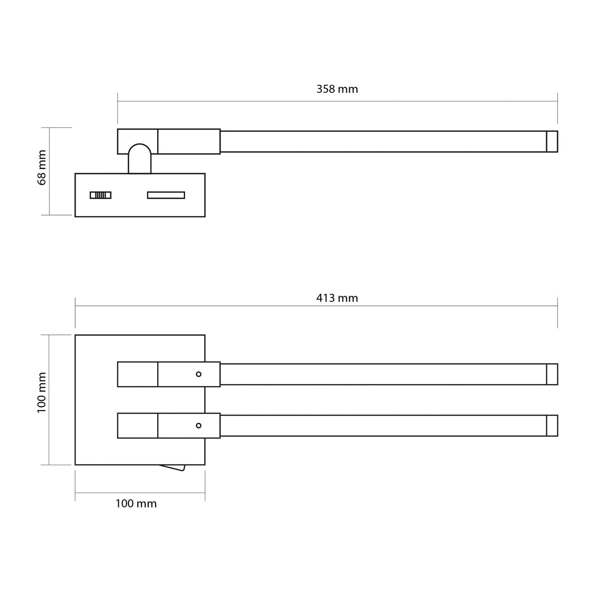 VIDEX WL042-10CB wall light 10W black — official view 14