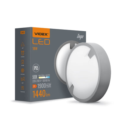 VIDEX BH12R-185 bulkhead light 18W grey — official view 2